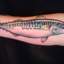 colour tattoo of mackerel